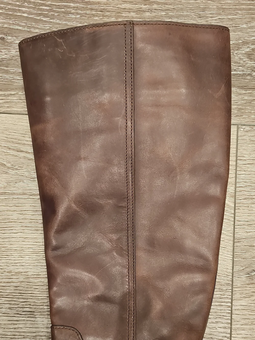COACH Mabel Tall Brown Knee-High Riding Boots w/Chain Ankle Strap Leather Size 7